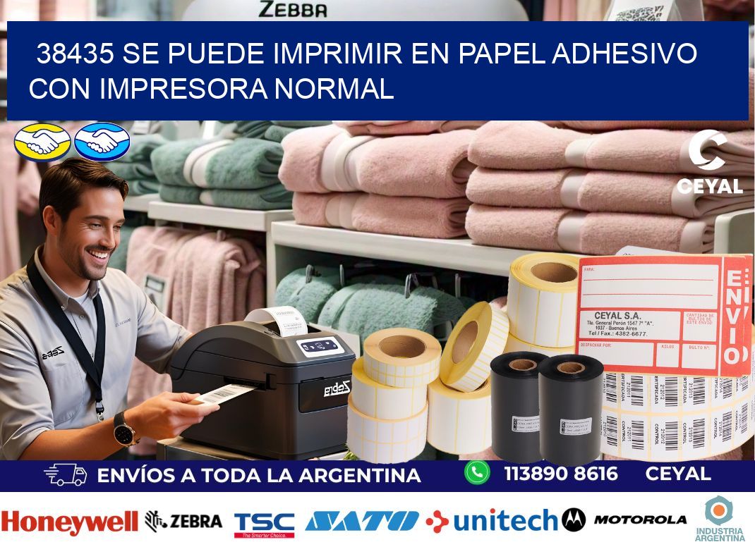 38435 Se puede imprimir en papel adhesivo con impresora normal