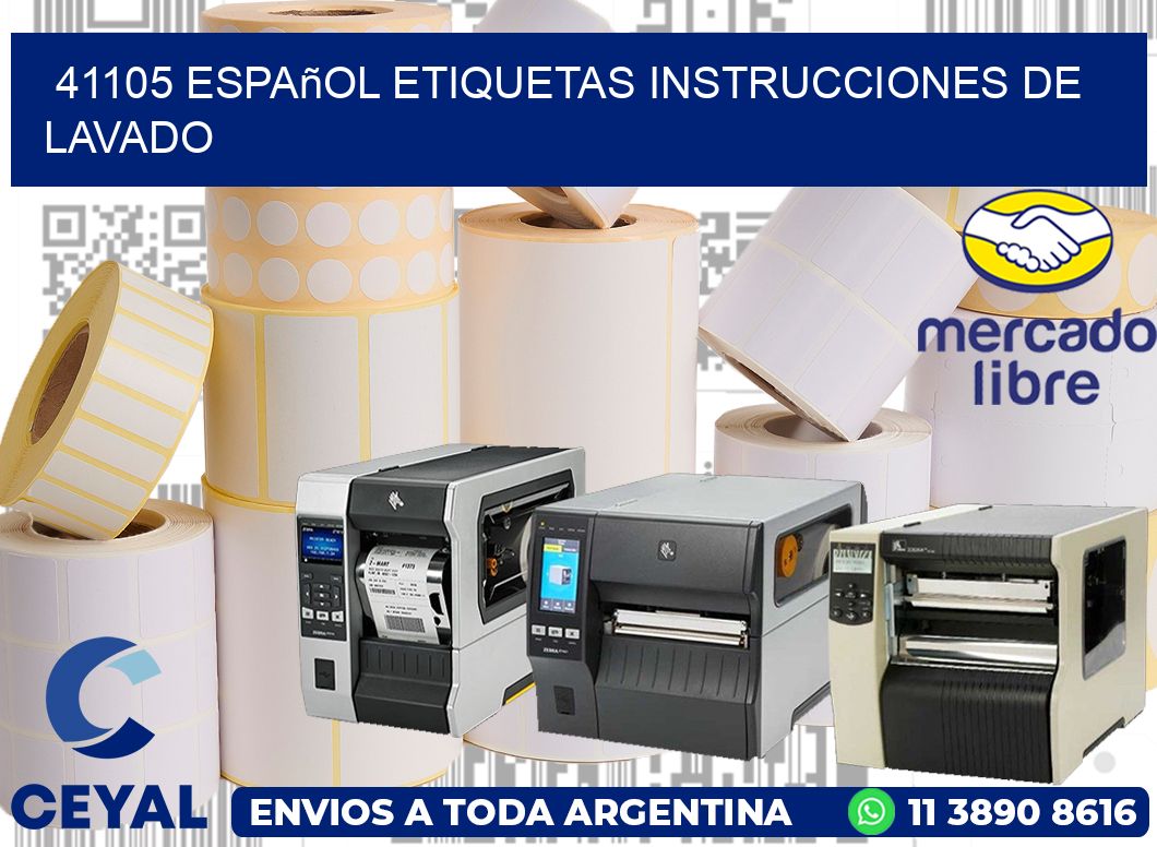 41105 español etiquetas instrucciones de lavado