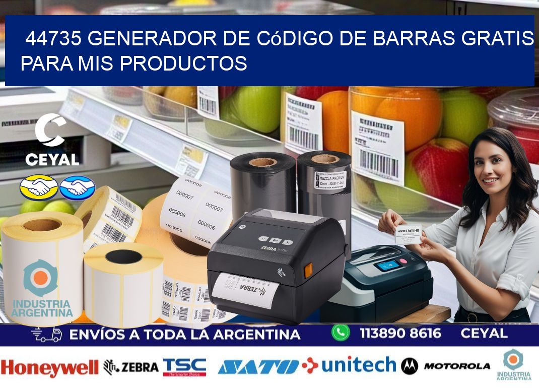 44735 Generador de código de barras gratis para mis productos