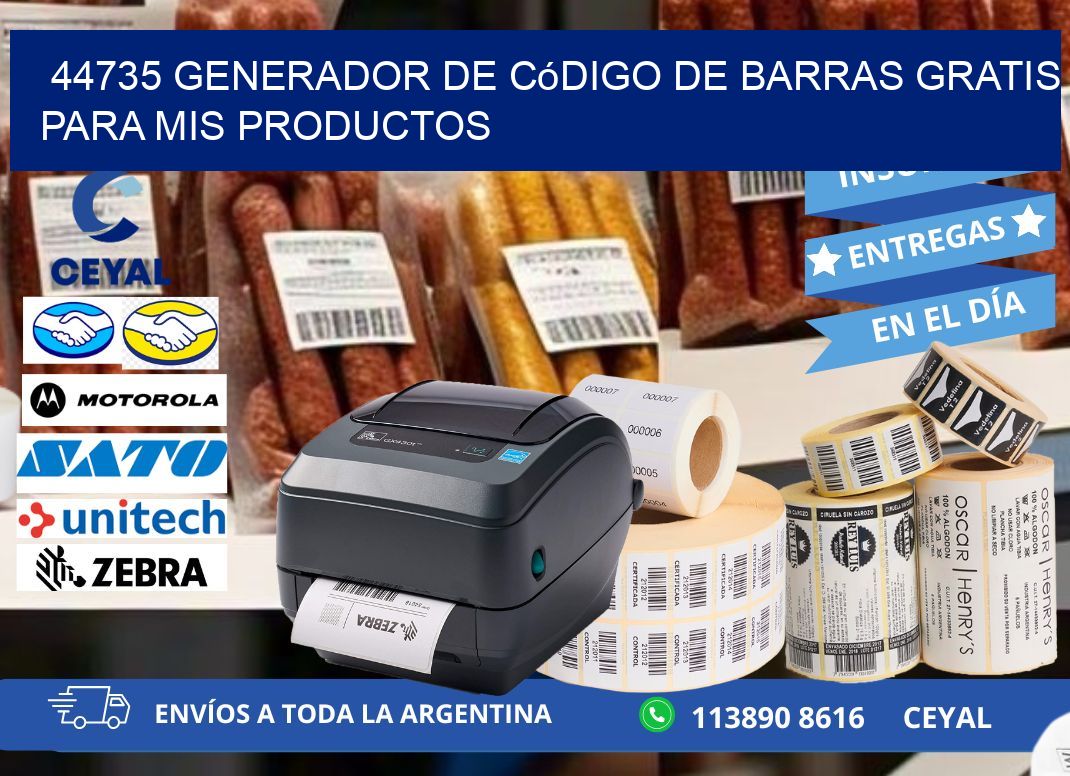 44735 Generador de código de barras gratis para mis productos