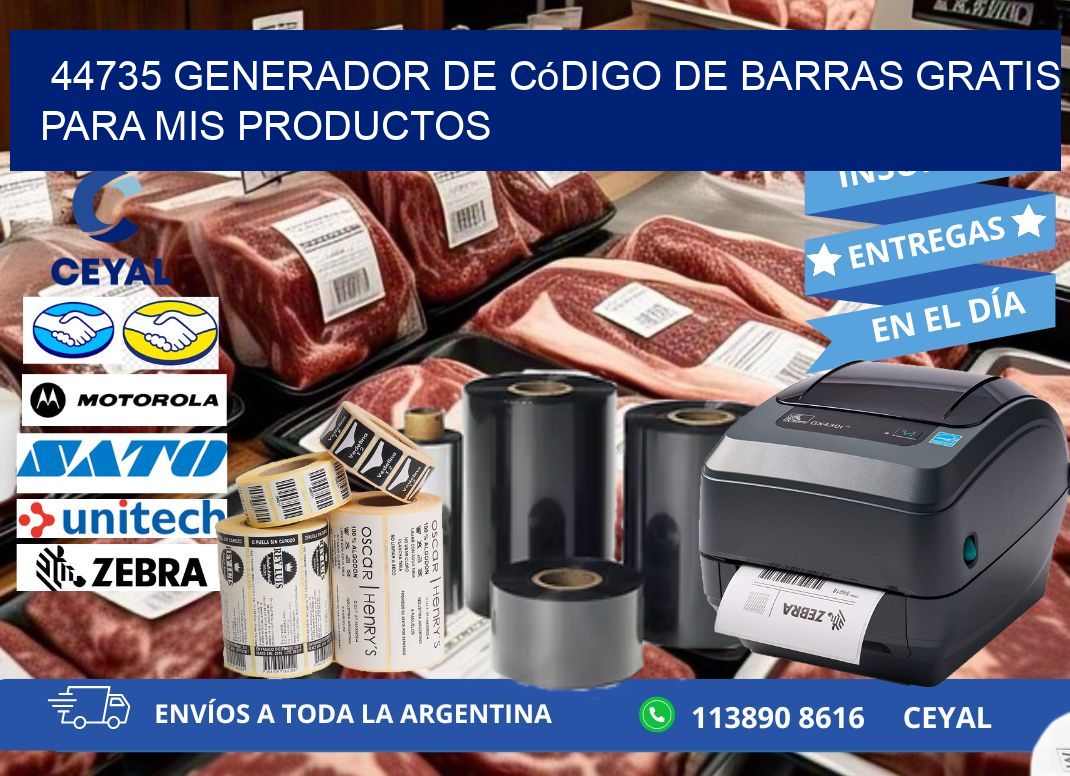 44735 Generador de código de barras gratis para mis productos