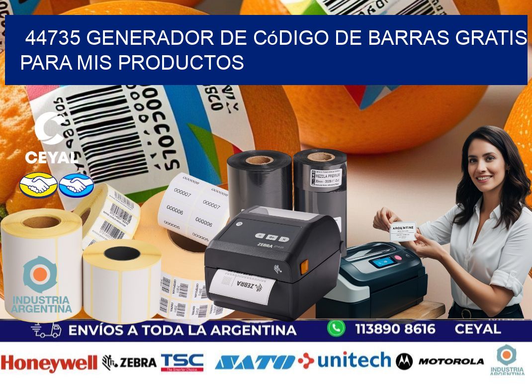 44735 Generador de código de barras gratis para mis productos