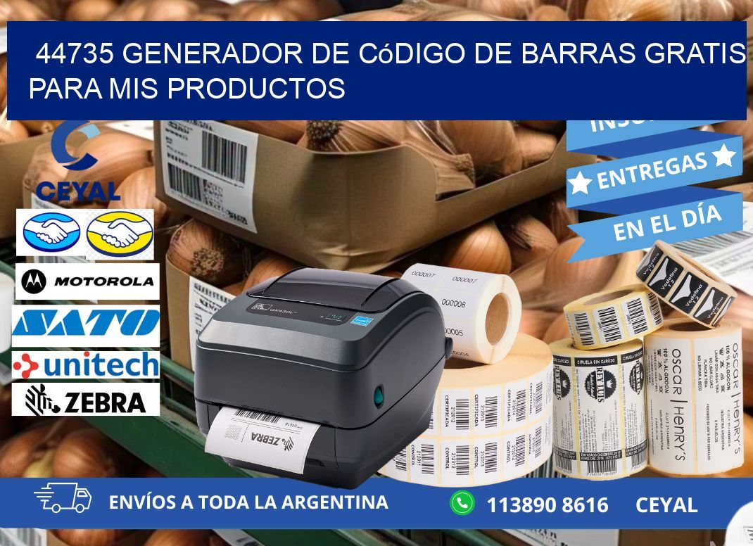 44735 Generador de código de barras gratis para mis productos