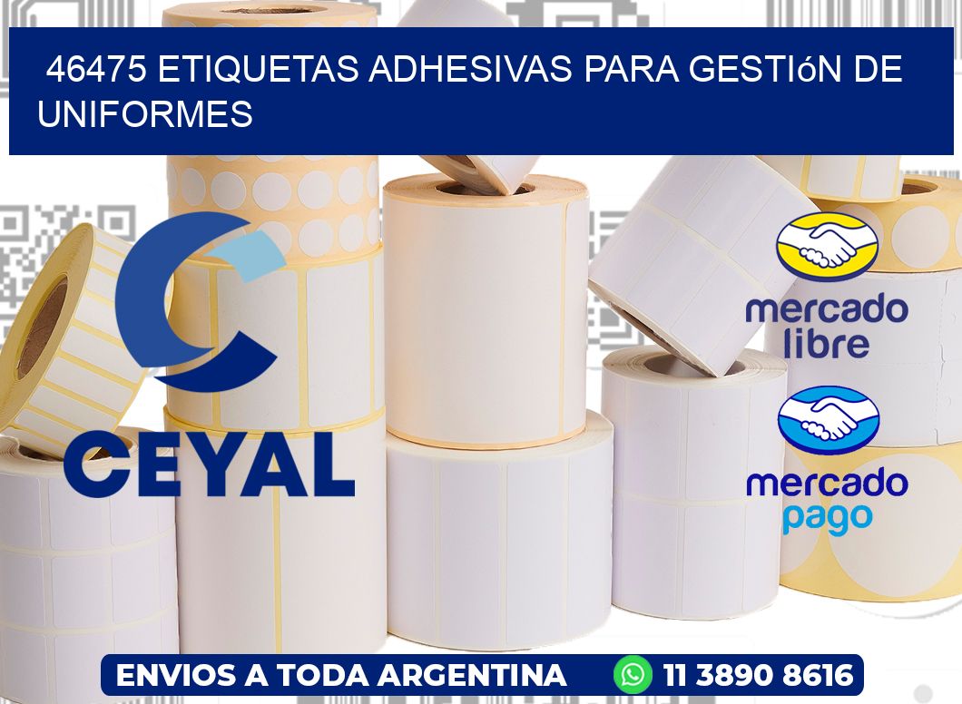 46475 Etiquetas adhesivas para gestión de uniformes