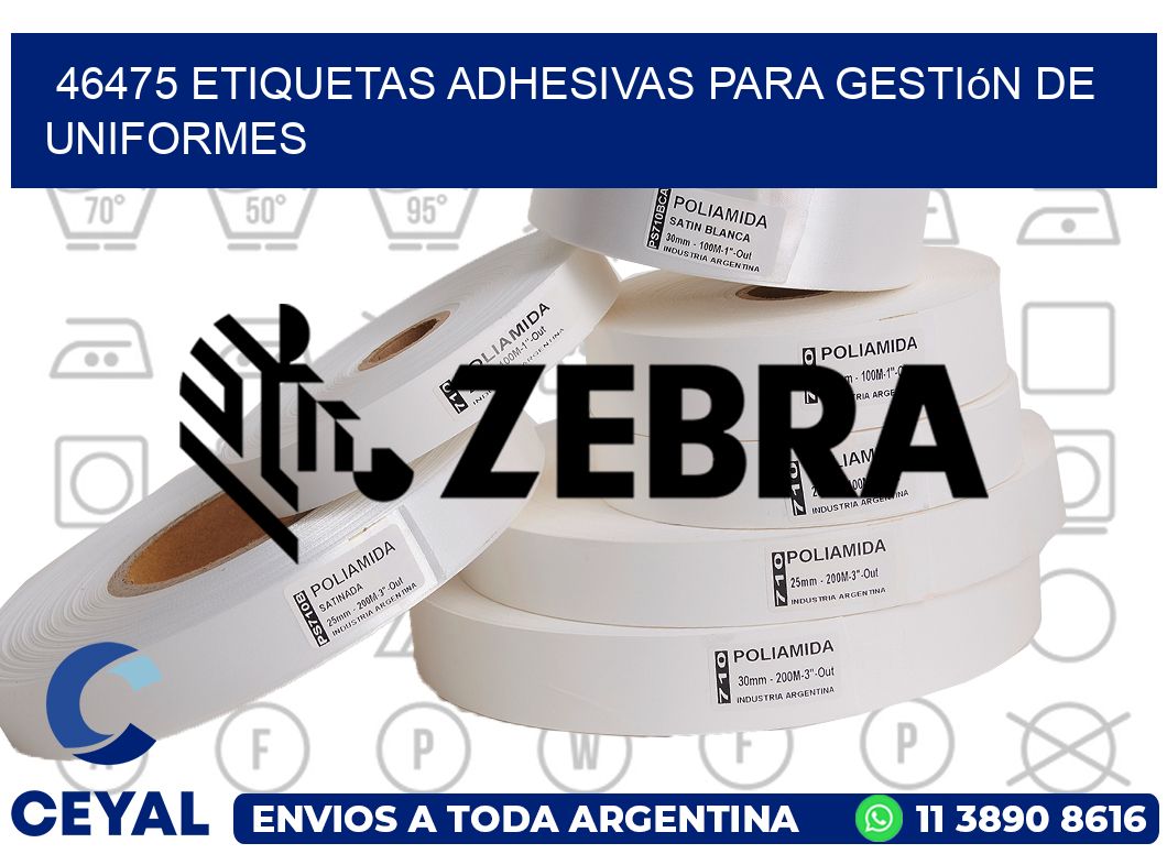 46475 Etiquetas adhesivas para gestión de uniformes