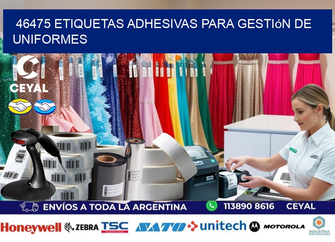 46475 Etiquetas adhesivas para gestión de uniformes