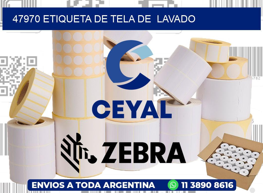 47970 etiqueta de tela de  lavado
