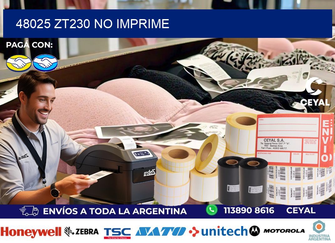 48025 ZT230 no imprime