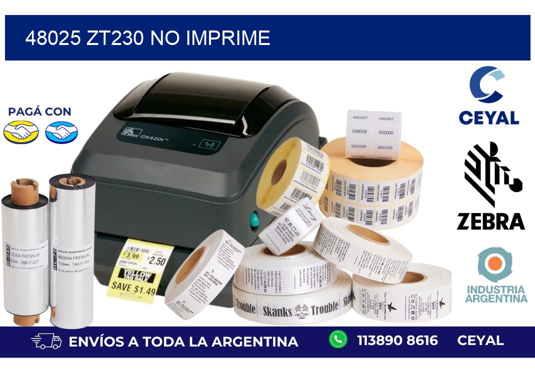 48025 ZT230 no imprime