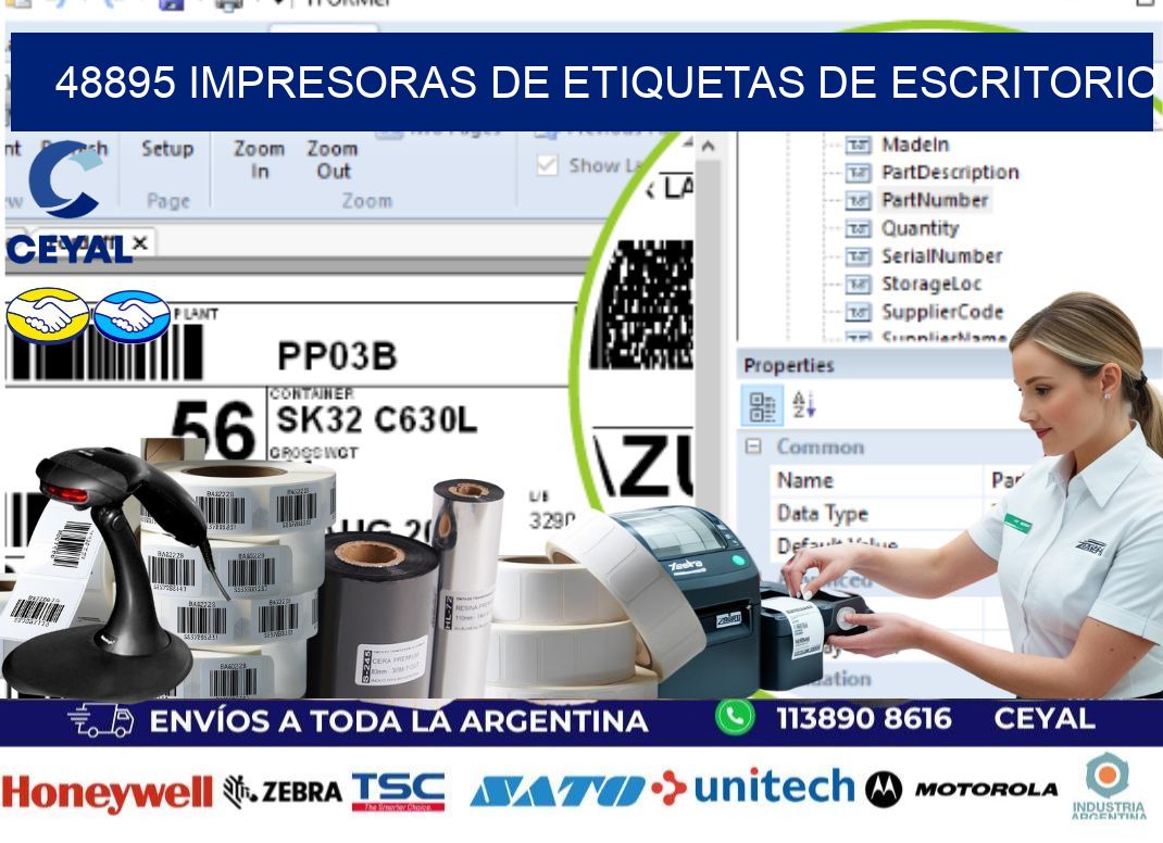 48895 impresoras de etiquetas de escritorio