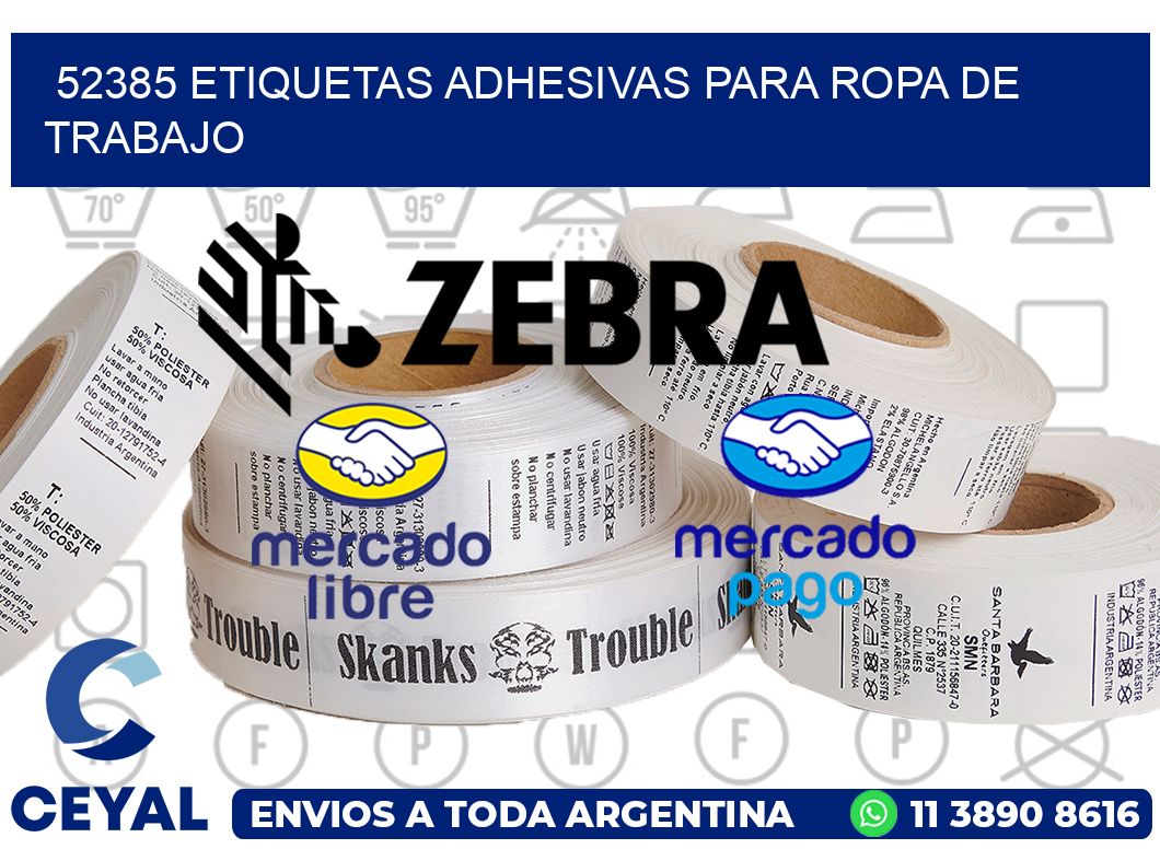 52385 Etiquetas adhesivas para ropa de trabajo