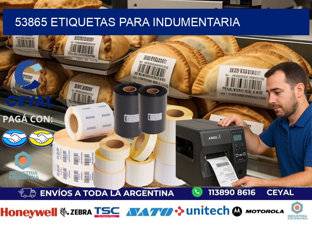 53865 Etiquetas para indumentaria