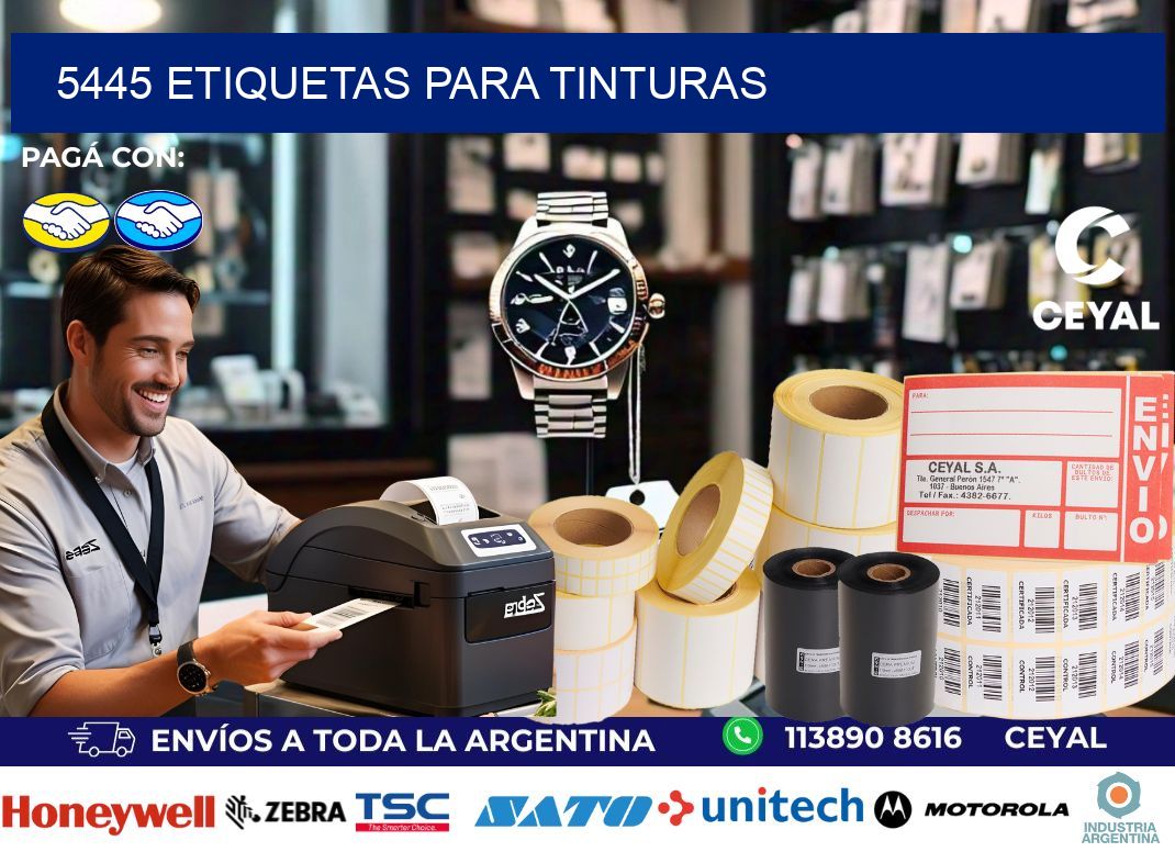 5445 Etiquetas para tinturas