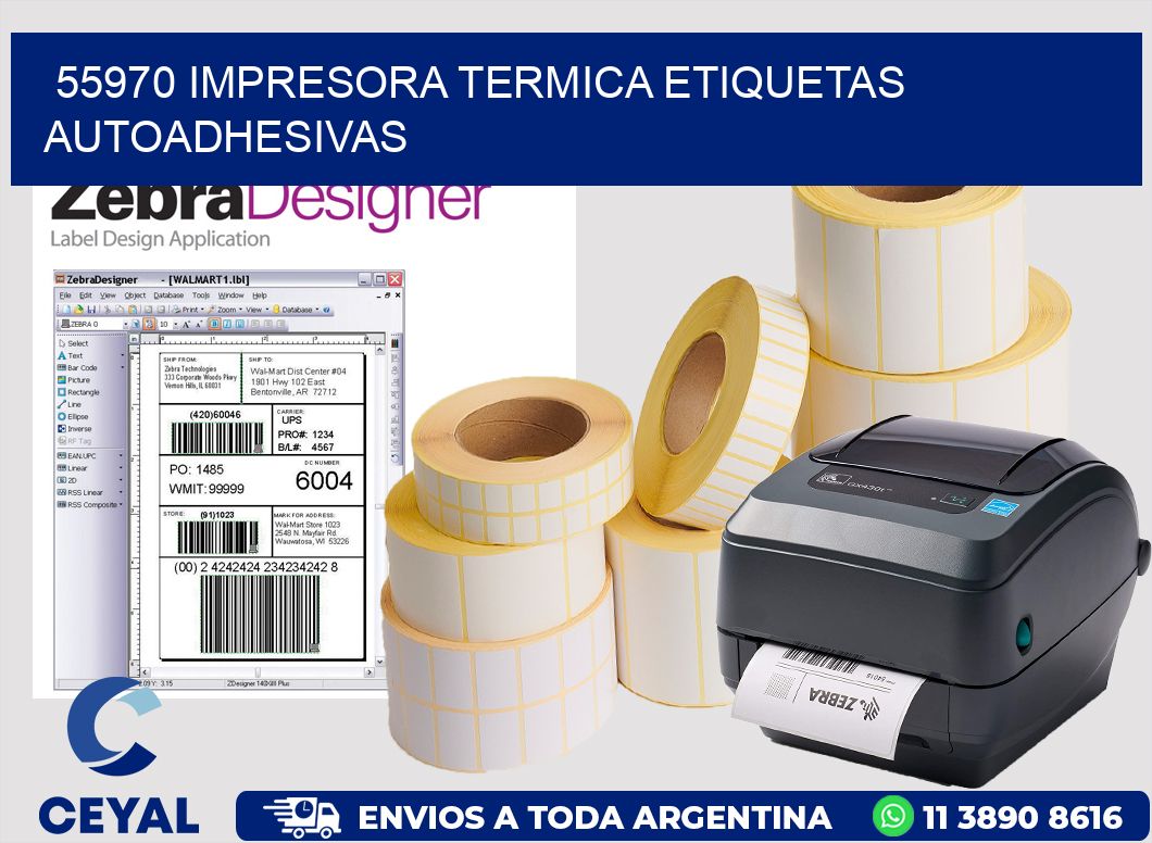 55970 Impresora termica etiquetas autoadhesivas