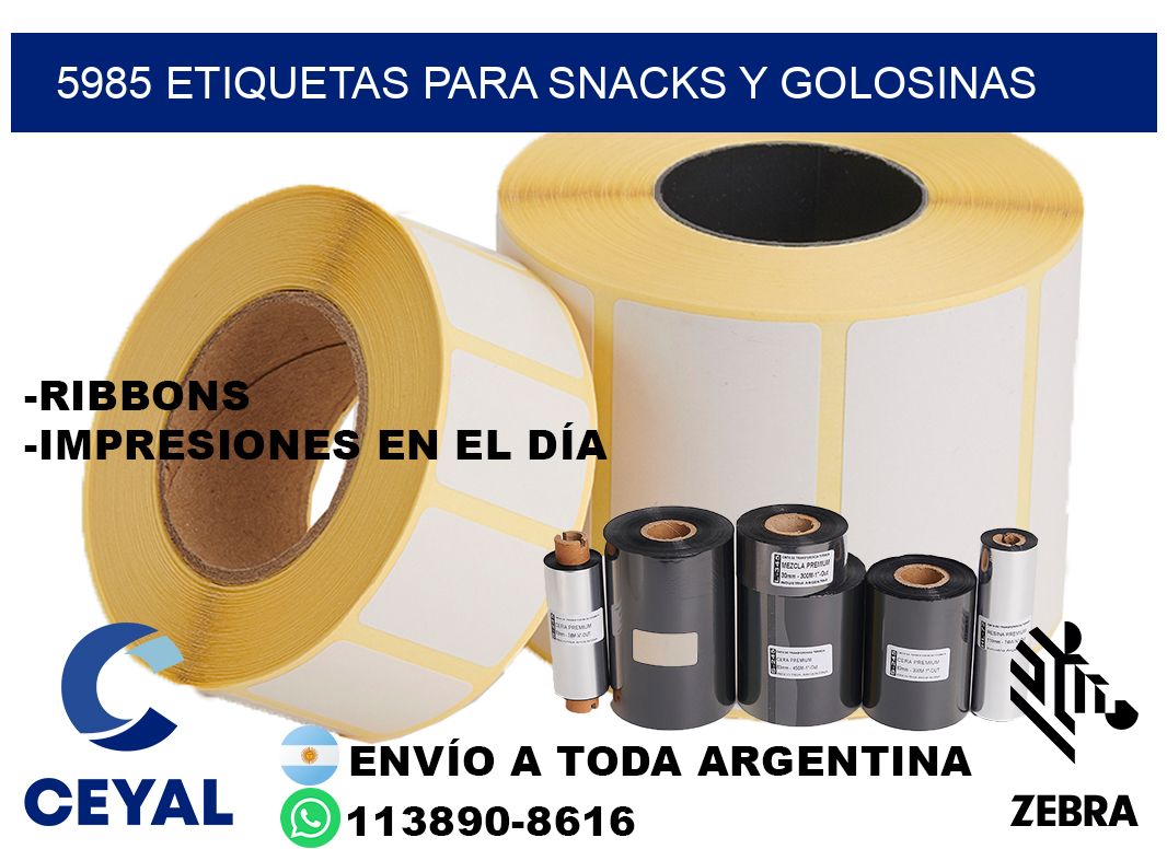 5985 Etiquetas para snacks y golosinas