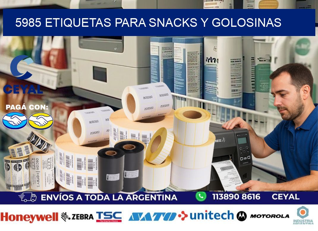 5985 Etiquetas para snacks y golosinas