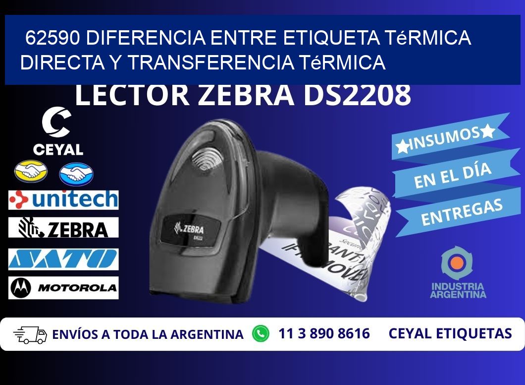 62590 diferencia entre etiqueta térmica directa y transferencia térmica