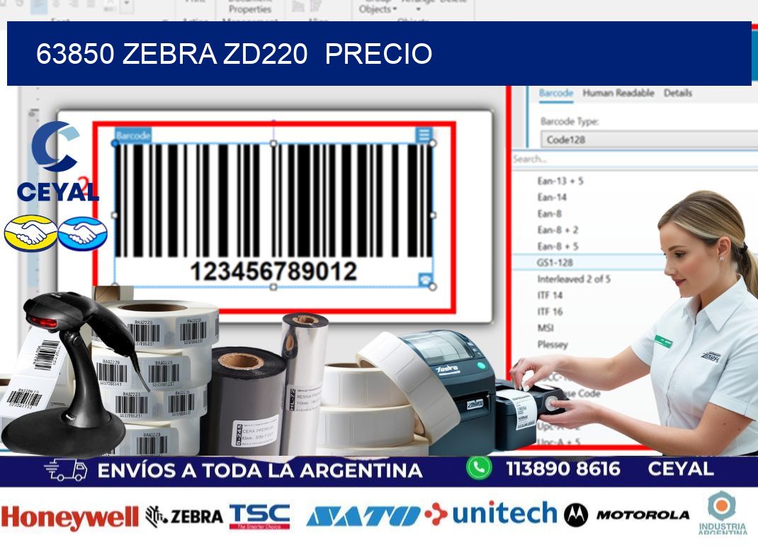 63850 Zebra ZD220  precio