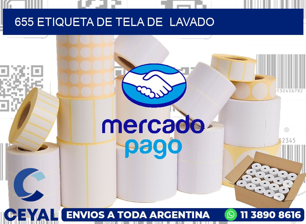 655 etiqueta de tela de  lavado