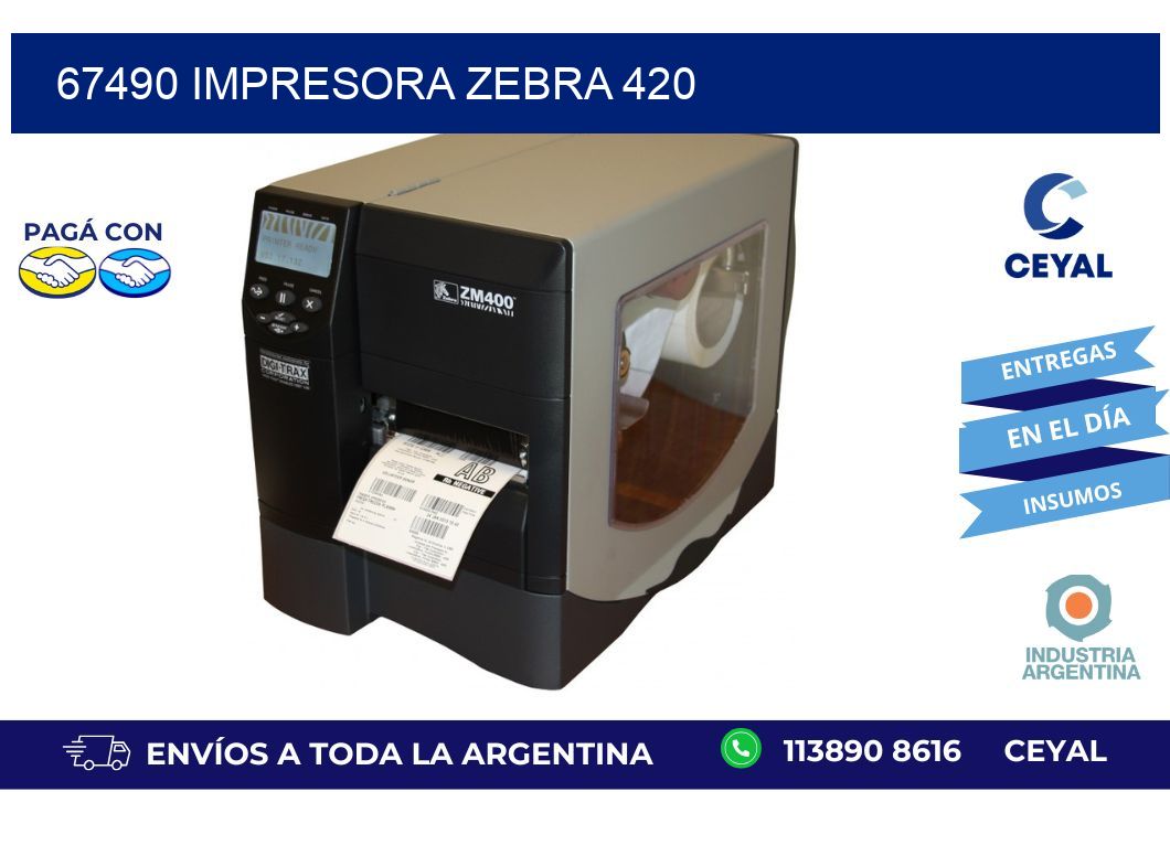67490 impresora zebra 420