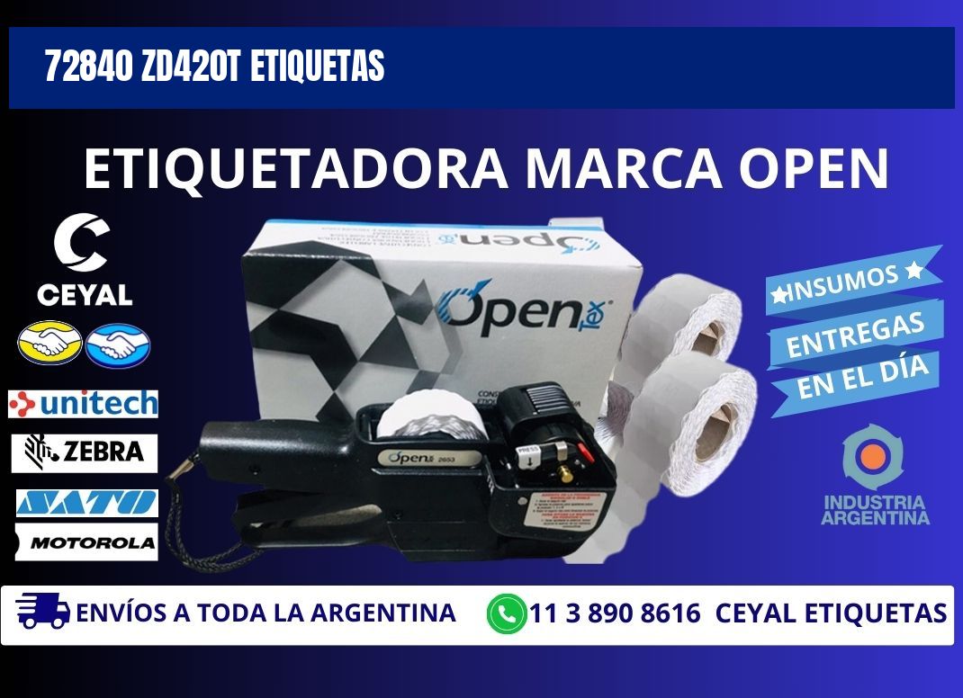 72840 ZD420t etiquetas