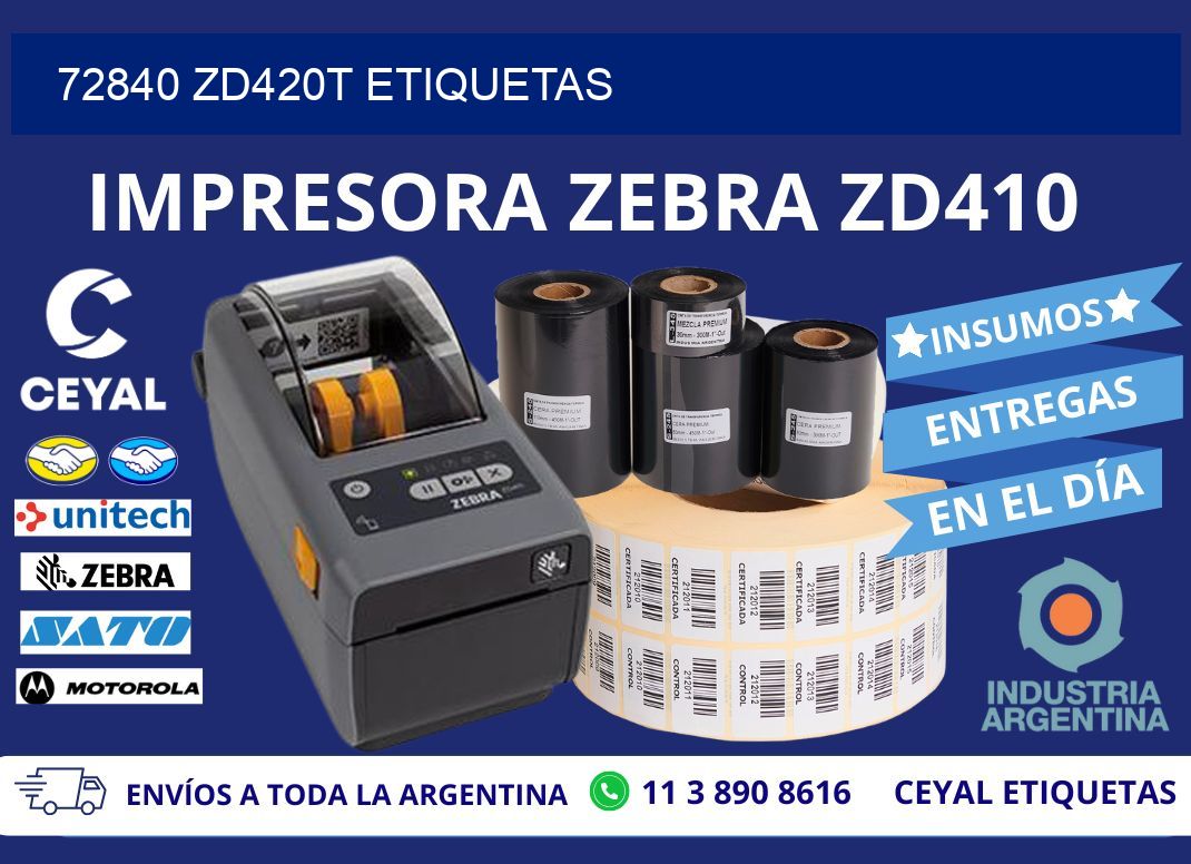 72840 ZD420t etiquetas