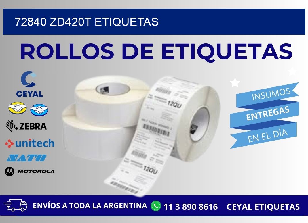 72840 ZD420t etiquetas