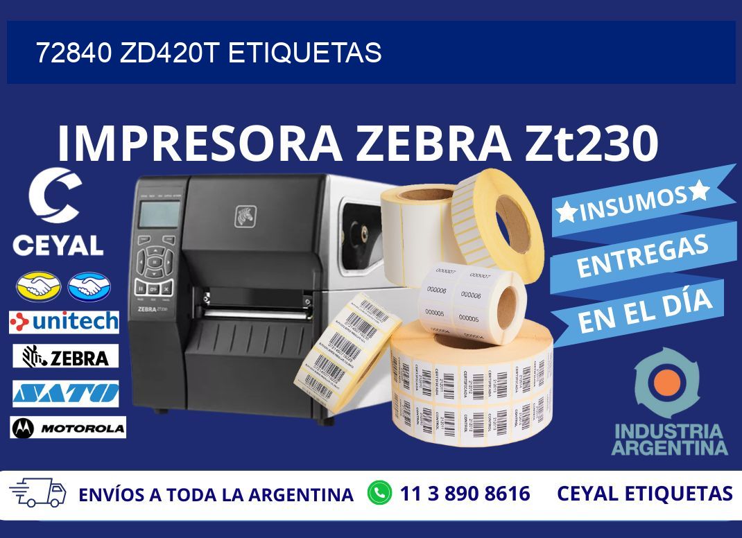 72840 ZD420t etiquetas