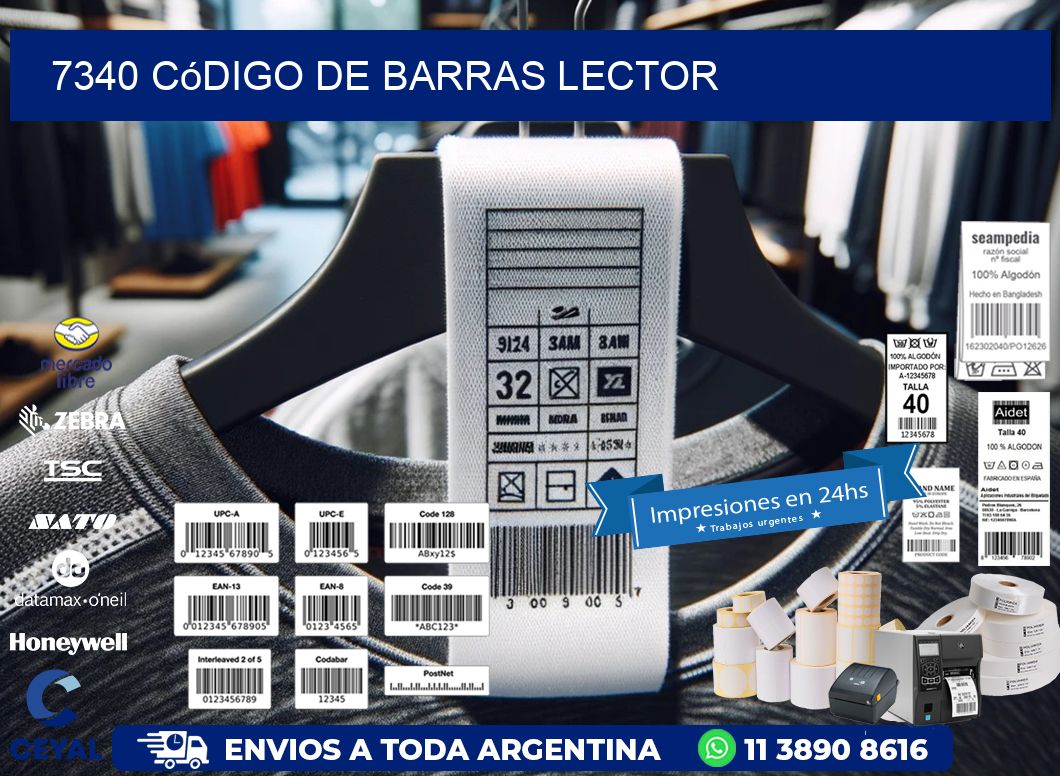 7340 Código de barras lector