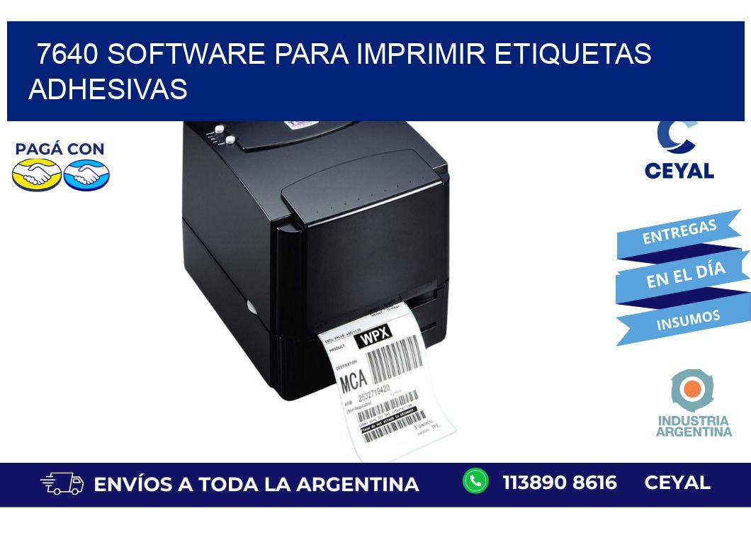 7640 software para imprimir etiquetas adhesivas