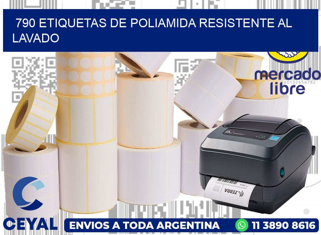 790 Etiquetas de poliamida resistente al lavado