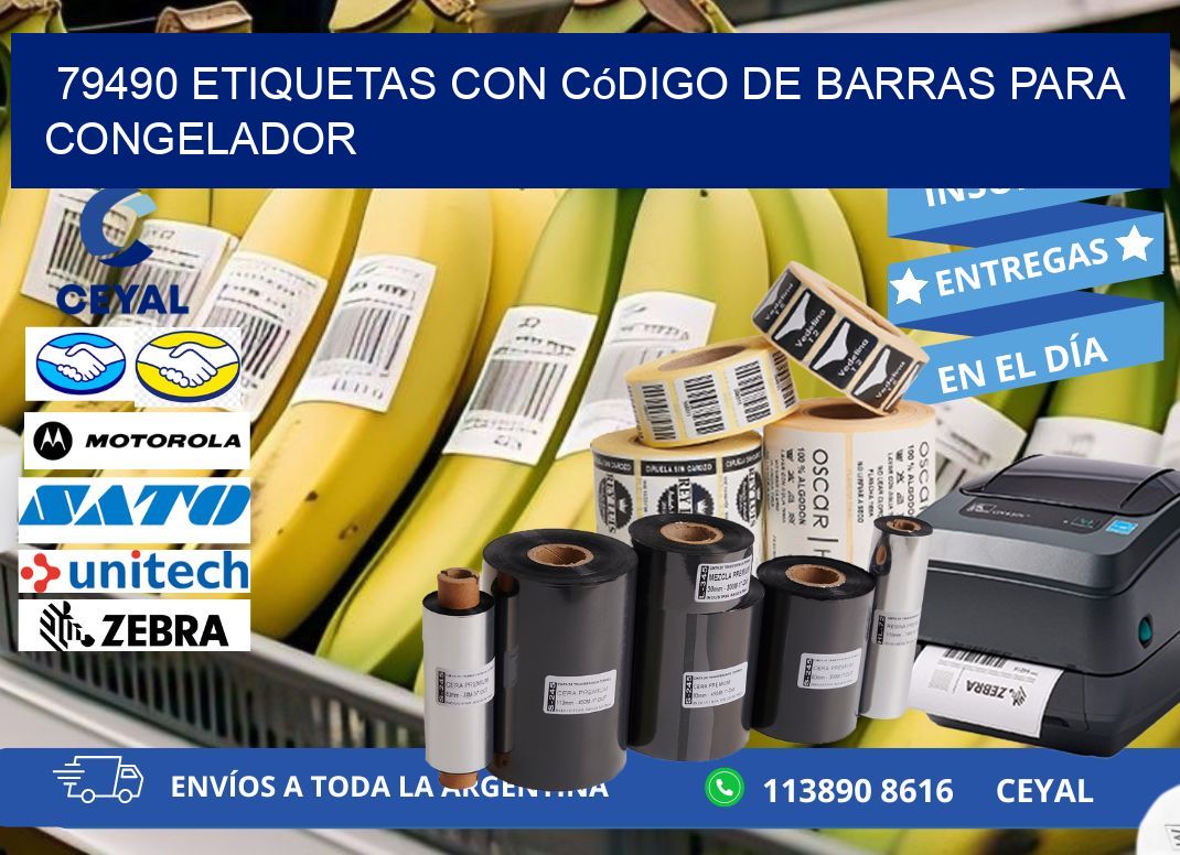 79490 Etiquetas con código de barras para congelador