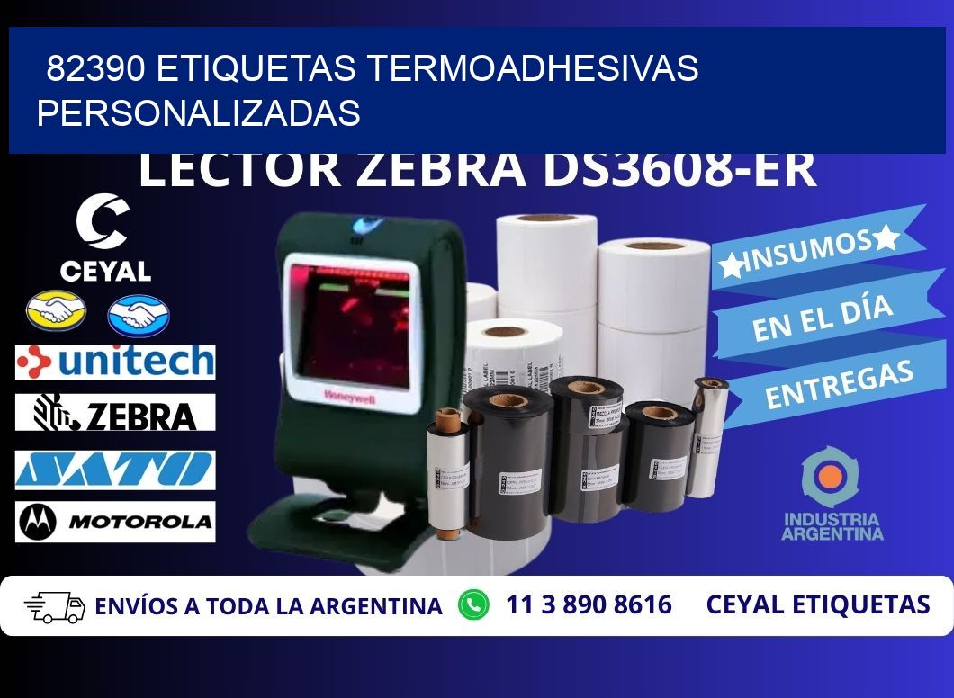 82390 Etiquetas termoadhesivas personalizadas