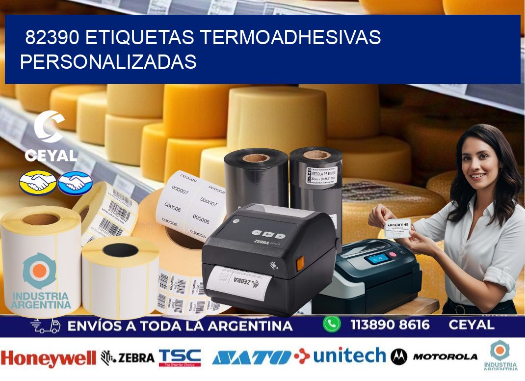 82390 Etiquetas termoadhesivas personalizadas