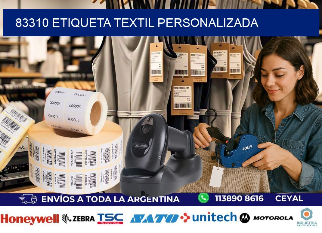 83310 Etiqueta textil personalizada