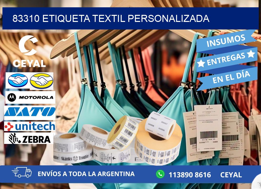 83310 Etiqueta textil personalizada