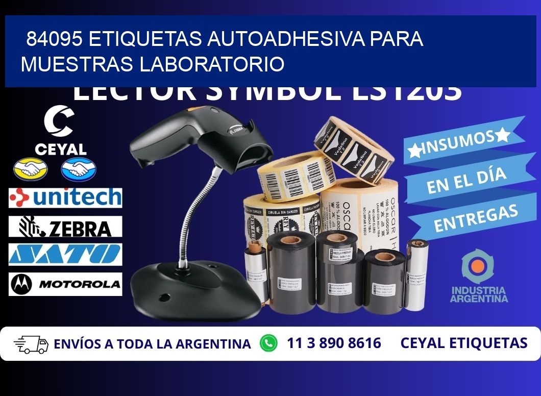 84095 etiquetas autoadhesiva para muestras laboratorio