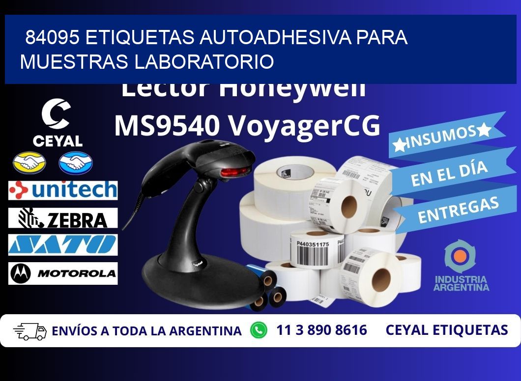84095 etiquetas autoadhesiva para muestras laboratorio