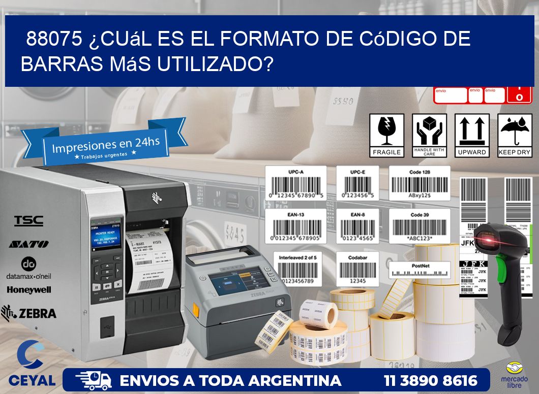 88075 ¿Cuál es el formato de código de barras más utilizado?
