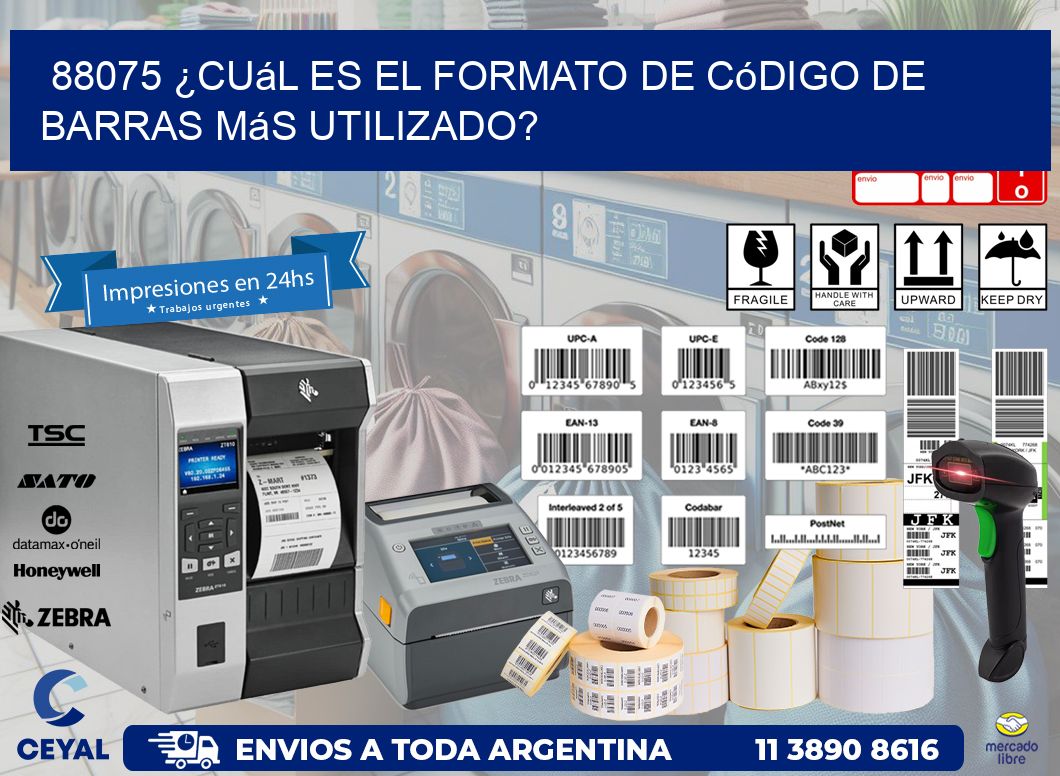 88075 ¿Cuál es el formato de código de barras más utilizado?