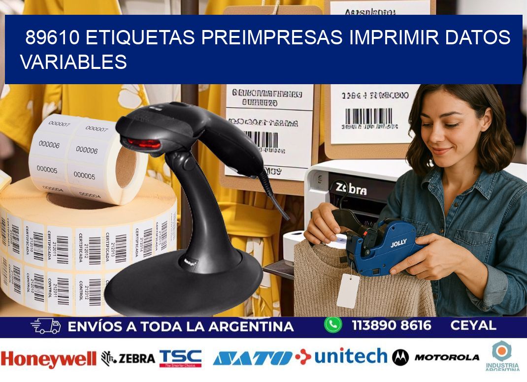 89610 Etiquetas preimpresas imprimir datos variables