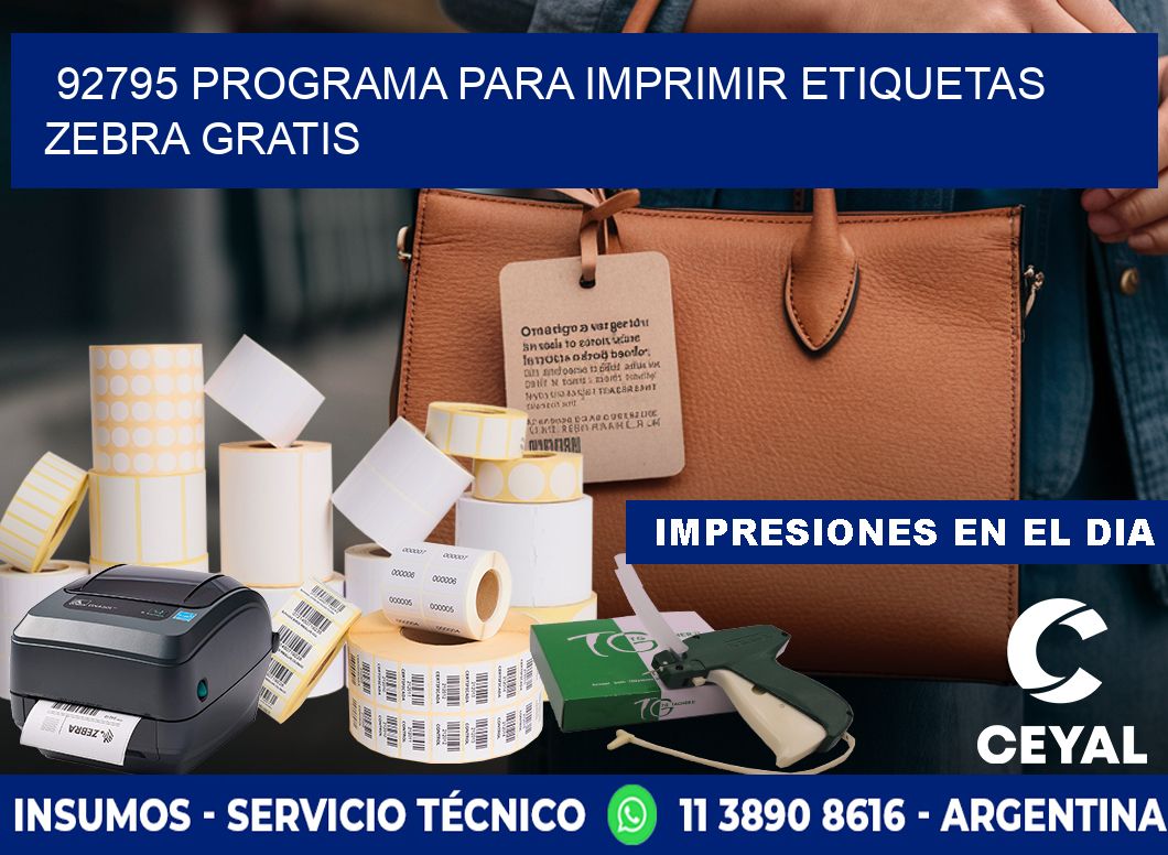 92795 Programa para imprimir etiquetas Zebra gratis