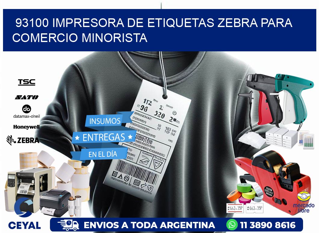 93100 impresora de etiquetas zebra para comercio minorista