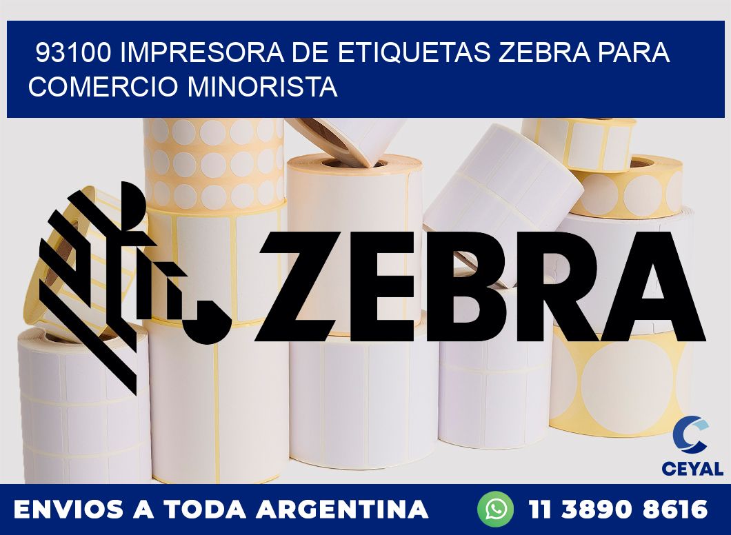 93100 impresora de etiquetas zebra para comercio minorista