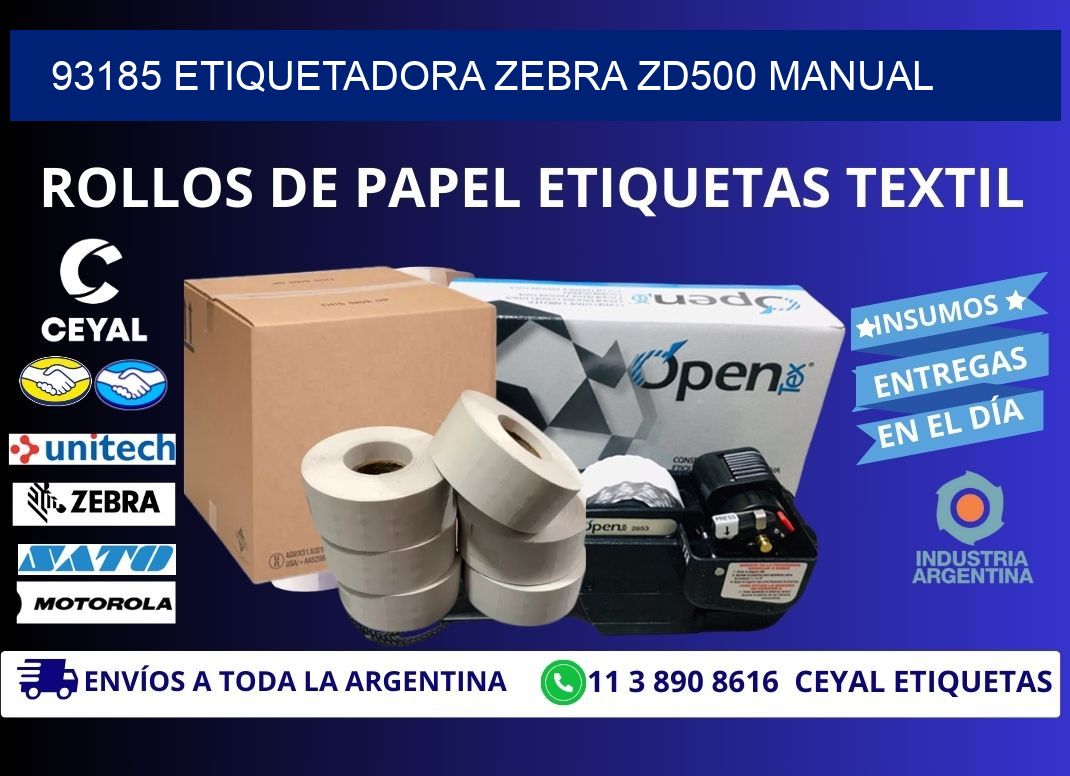 93185 Etiquetadora Zebra ZD500 manual