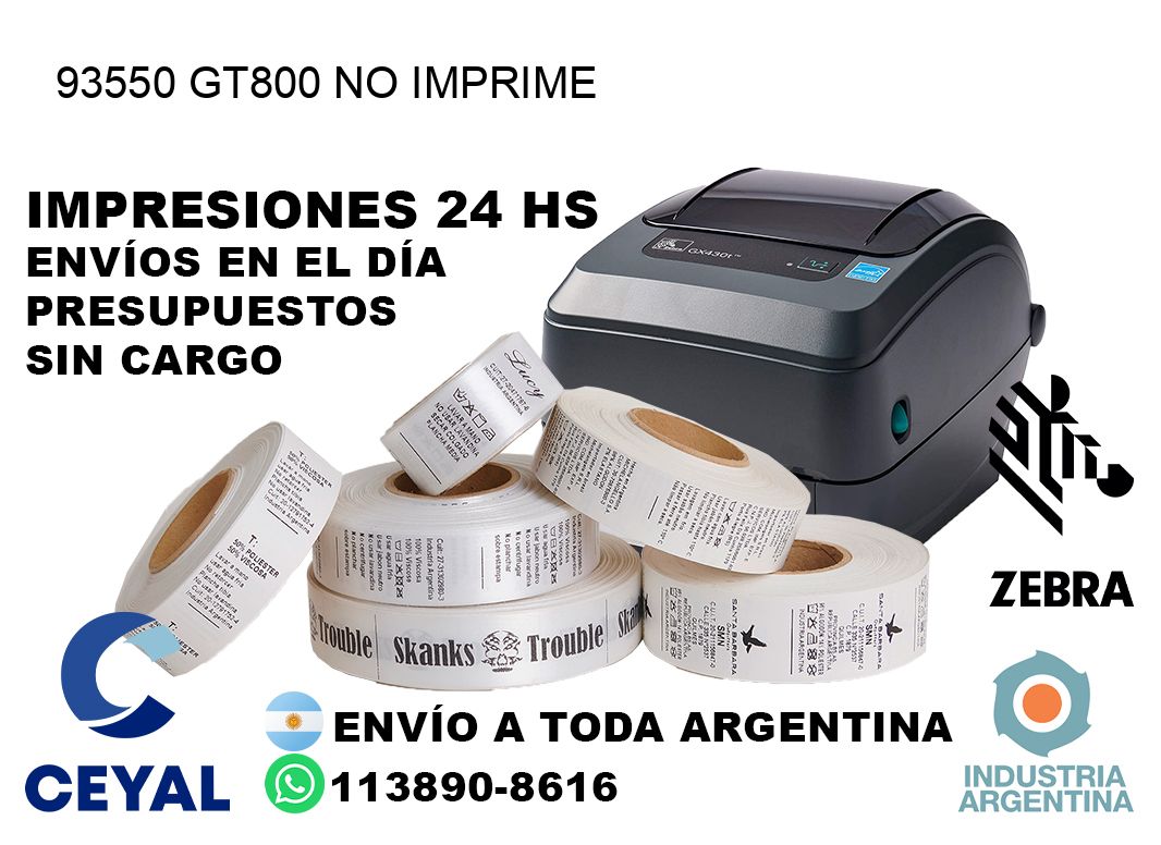 93550 GT800 no imprime