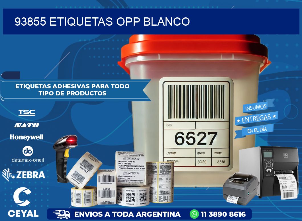 93855 etiquetas OPP blanco