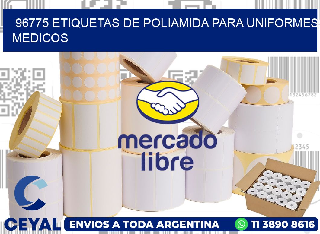 96775 Etiquetas de poliamida para uniformes medicos