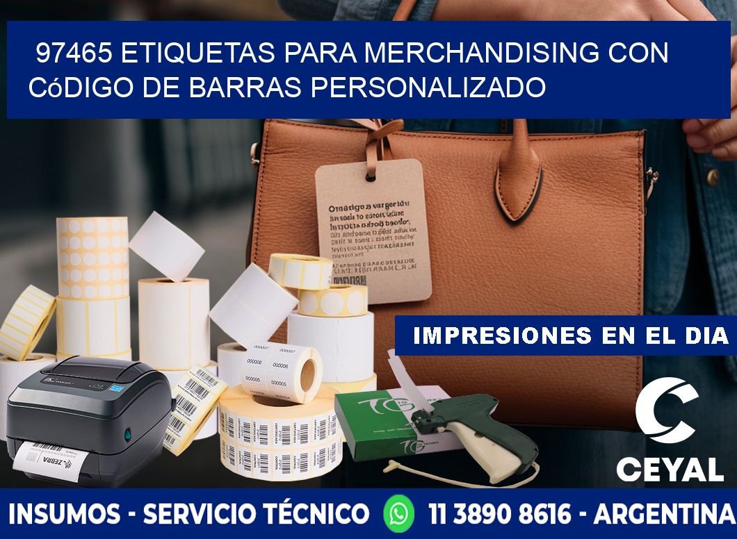 97465 etiquetas para merchandising con código de barras personalizado