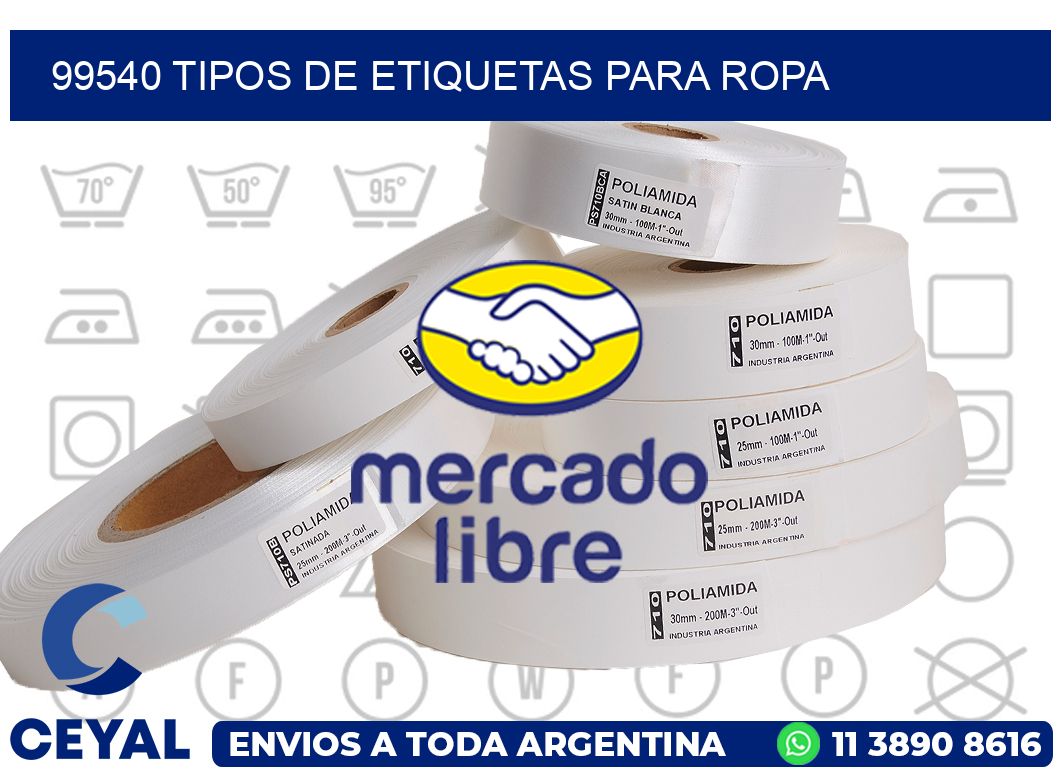 99540 tipos de etiquetas para ropa